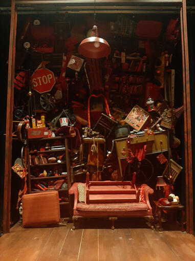 clutter wall detail in space