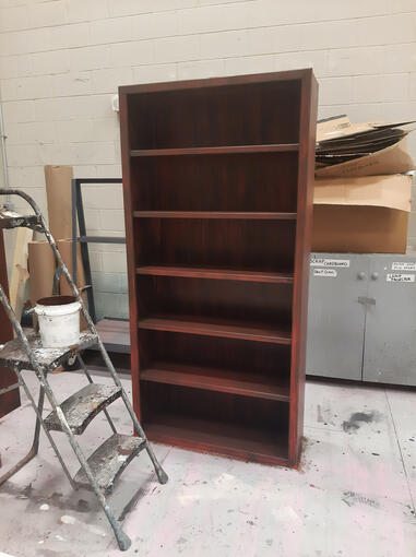 clutter wall bookcases