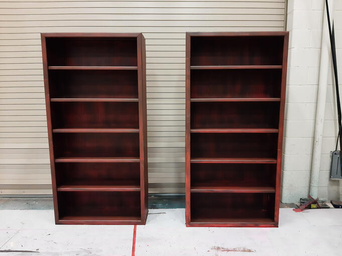clutter wall bookcases