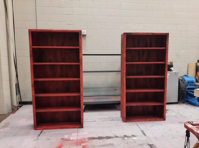 clutter wall bookcases