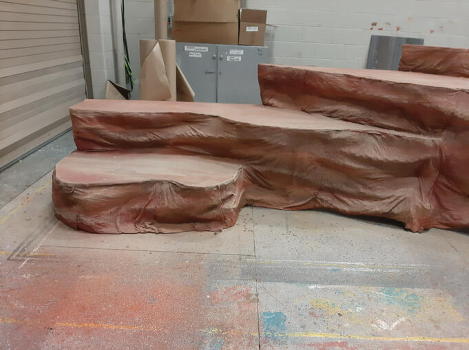 dirt/distressing for rocky platforms