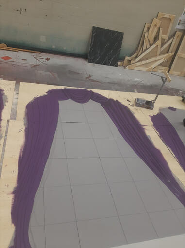 trompe curtain swags