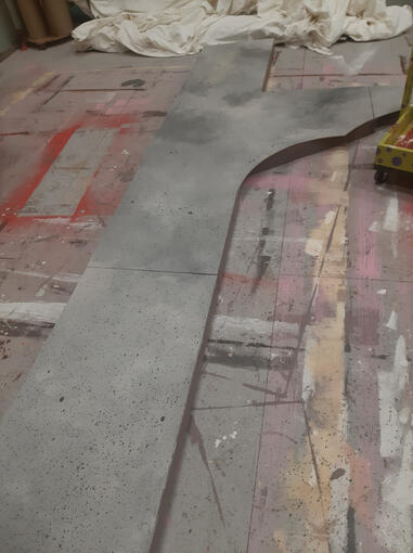 grand upstage wall detail