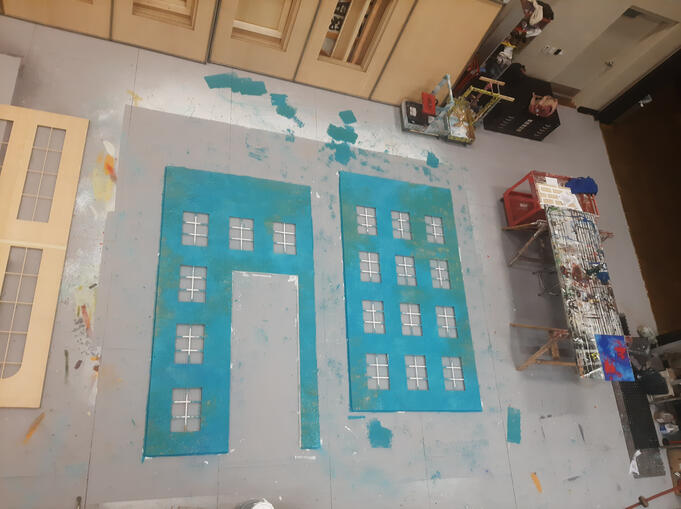 blue tracking walls
