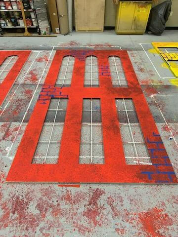 red tracking walls